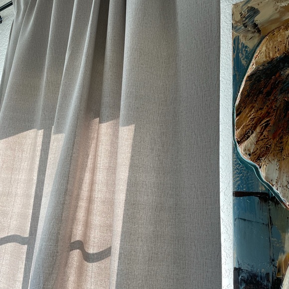 (3) tan cortina blackout curtains 132 CM by 274 CM - Picture 3 of 3